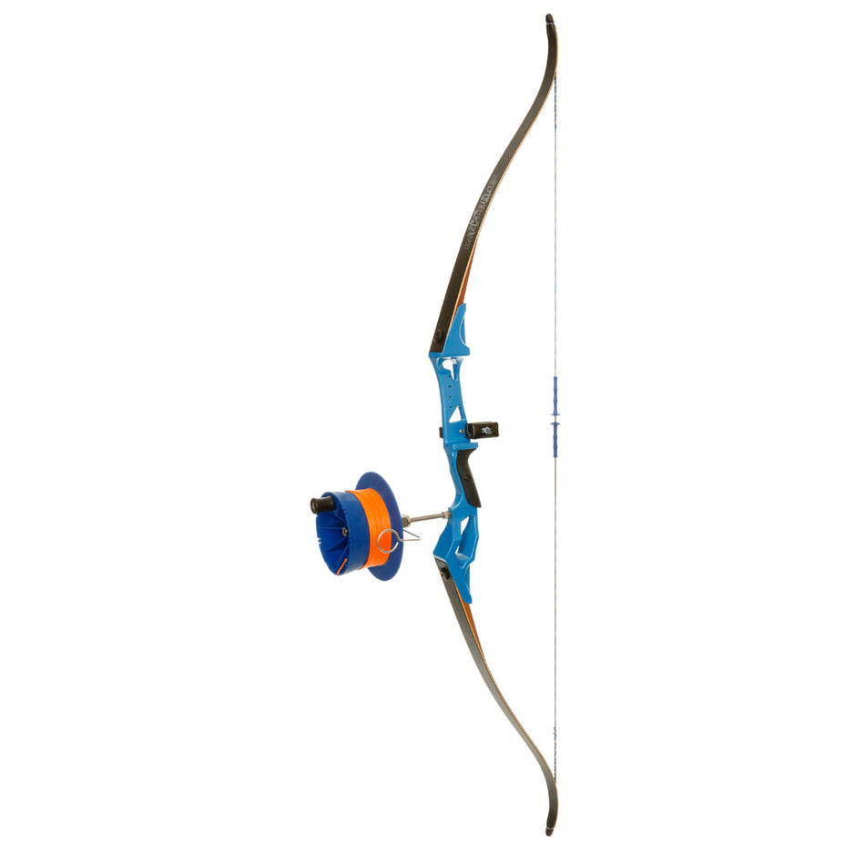 Fin Finder BankRunner Recurve Package Blue Sidewinder Reel Right Hand