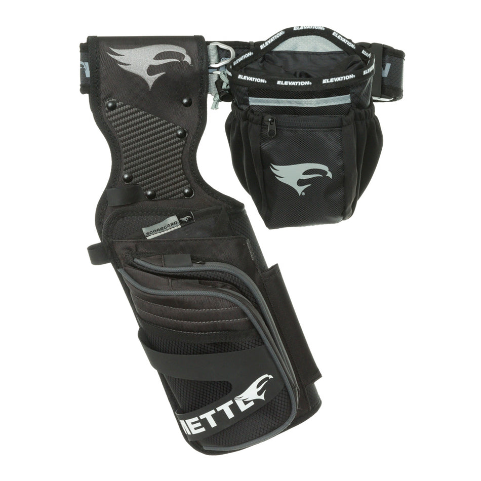 Elevation Mettle RH Black Field Quiver Package with Belt and Pouch