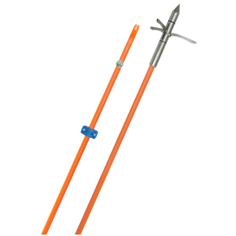 Fin Finder Raider Pro Fiberglass Bowfishing Arrow Orange Kraken 3 Barb