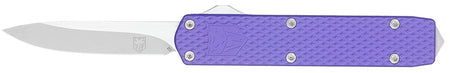 CobraTec MNPURMGEN2DNS Mini Mamba Gen II 2.25" OTF Stonewashed D2 Blade Purple Textured Handle Glass Breaker