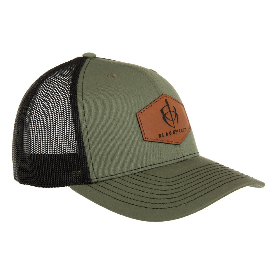 BlackHeart Green/Black Patch Logo Cap