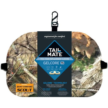 Tail Mate Gel Core Seat Cushion with Mossy Oak Cover 14x16x3 in.