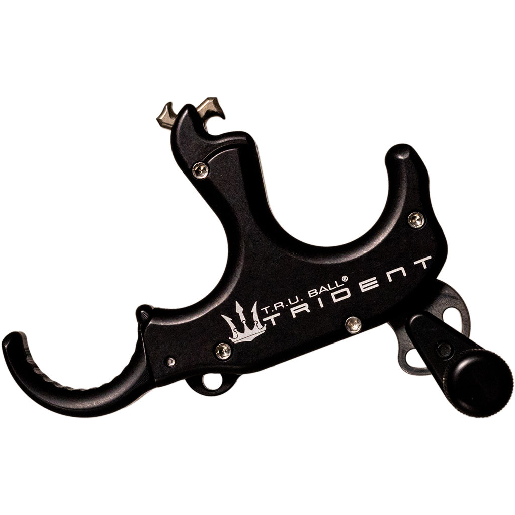 Tru Ball TruTrident Flex 3-Finger Bow Release Adjustable Aluminum Black Large