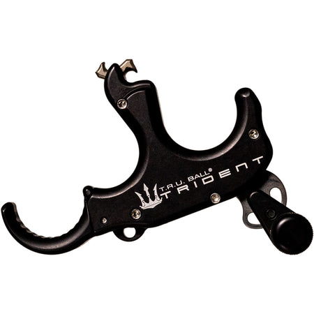 Tru Ball TruTrident Flex 3-Finger Bow Release Adjustable Aluminum Black Large