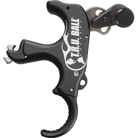 Tru Ball Trident Flex 3-Finger Bow Release Aluminum Black Medium