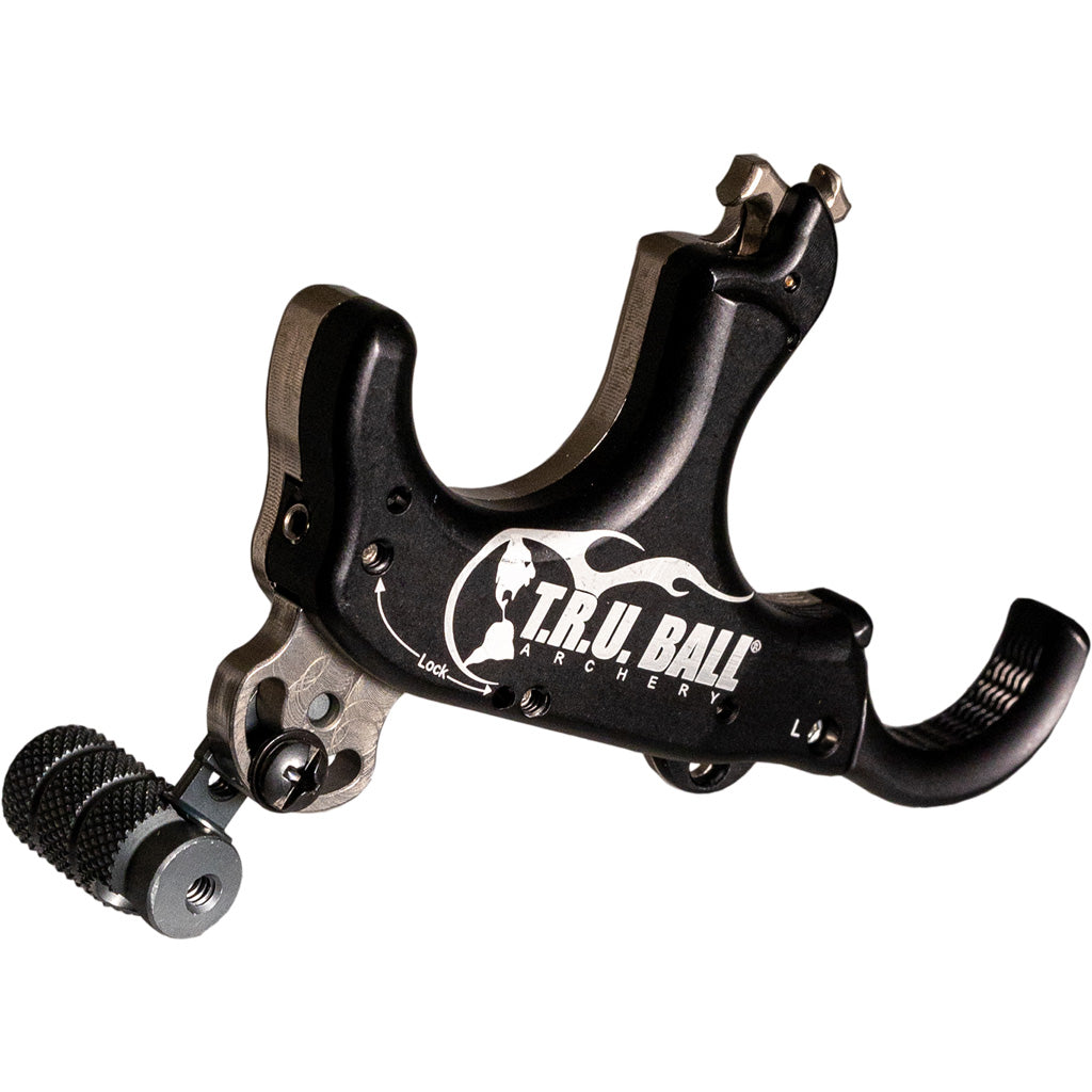 Tru Ball Trident Pro Flex 3-Finger Bow Release Adjustable Brass Silver Large