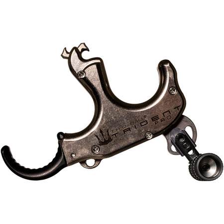 Tru Ball Trident Pro Flex 3-Finger Bow Release Adjustable Brass Silver Medium