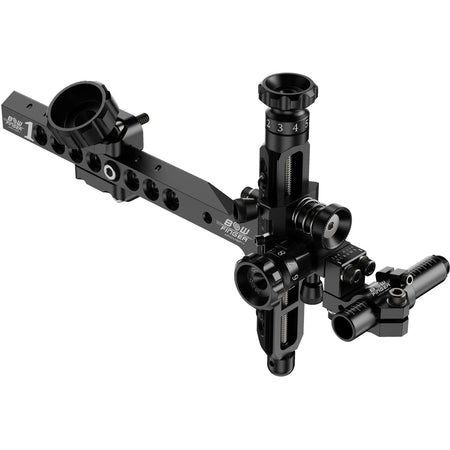 Bowfinger 1 V2 Archery Sight RH Black with Metal Sight Tapes