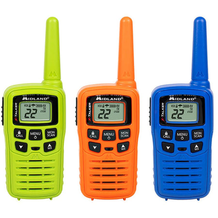 Midland X-Talker T10 FRS Walkie Talkie Multi Color 3 Pack