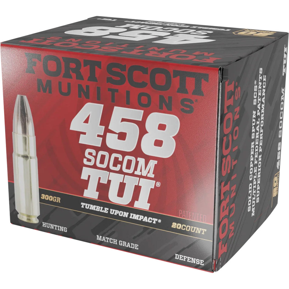Fort Scott Munitions .458 SOCOM 458300SCV2 Tumble Upon Impact (TUI) Solid Copper Spun CS 300 Grain
