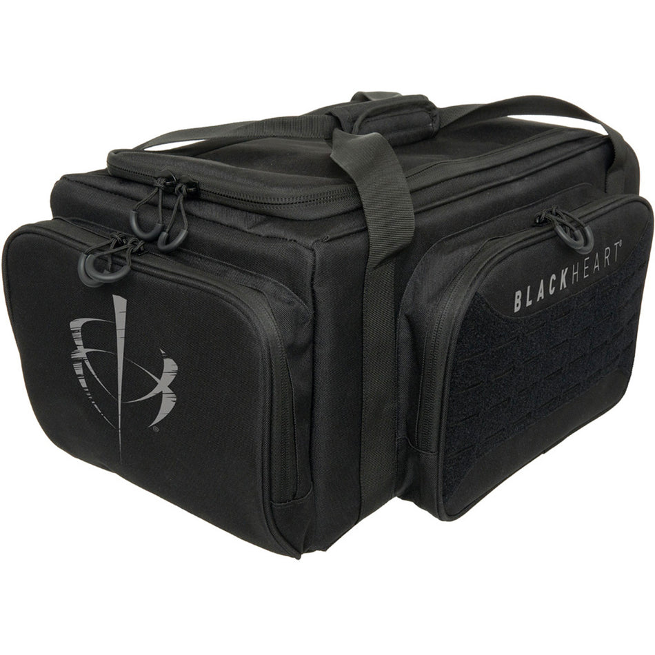 BlackHeart Impulse Black Range Bag with Pistol Sleeve & Ammo Carrier