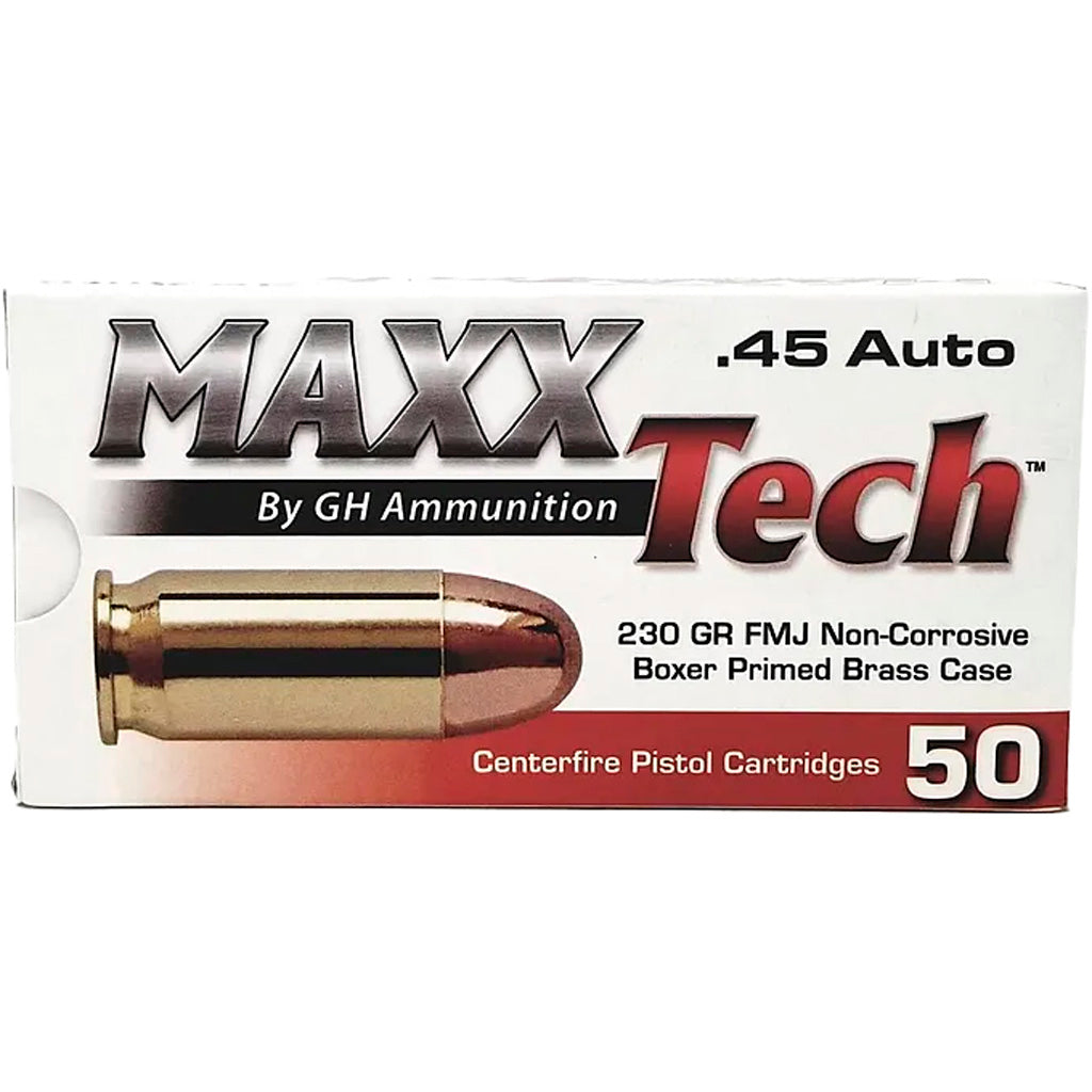 MaxxTech .45 ACP/Auto PTGB45B Full Metal Jacket FMJ 230 Grain