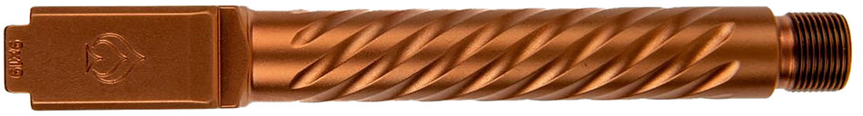 Ballistic Advantage Premium Series 9mm Luger Glock 17 Gen 5 Spiral Fluted Threaded Copper PVD Pistol Barrel 416R Stainless