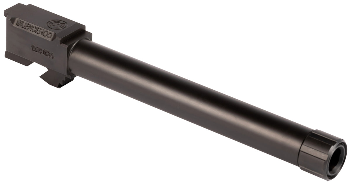 SilencerCo AC860 9mm 5.80" Threaded Pistol Barrel, Black Nitride SS, Glock 34 Gen 1-4