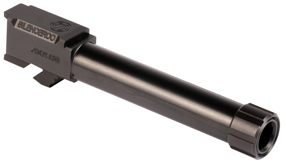 SilencerCo AC1757 .40 S&W 4.50" Threaded Pistol Barrel, Black Nitride SS, Glock 23