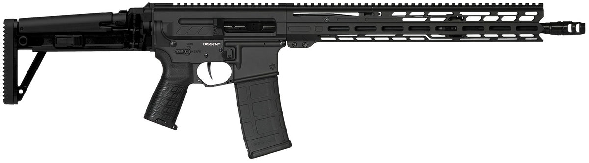 CMMG Dissent Mk47 5.56 NATO Rifle 30+1, 16.1" Black Armor Finish, Side Folding Stock, M-LOK Handguard