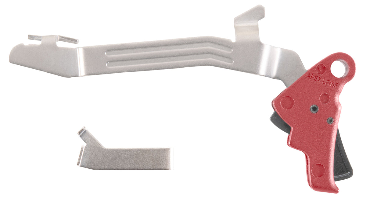 Apex Tactical Action Enhancement Slim Red Trigger w/Bar & Connector Drop-In Glock 43/43X/48 – 102P117RED