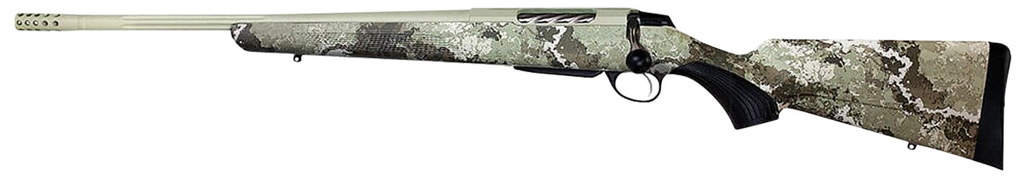 Tikka JRTXVA419 T3x Lite 6.5 PRC 3+1 24.30" Fluted/Threaded, Desert Verde Cerakote Barrel/Rec, Veil Alpine Synthetic Stock, Interchangeable Grip, Muzzle Brake Left Hand