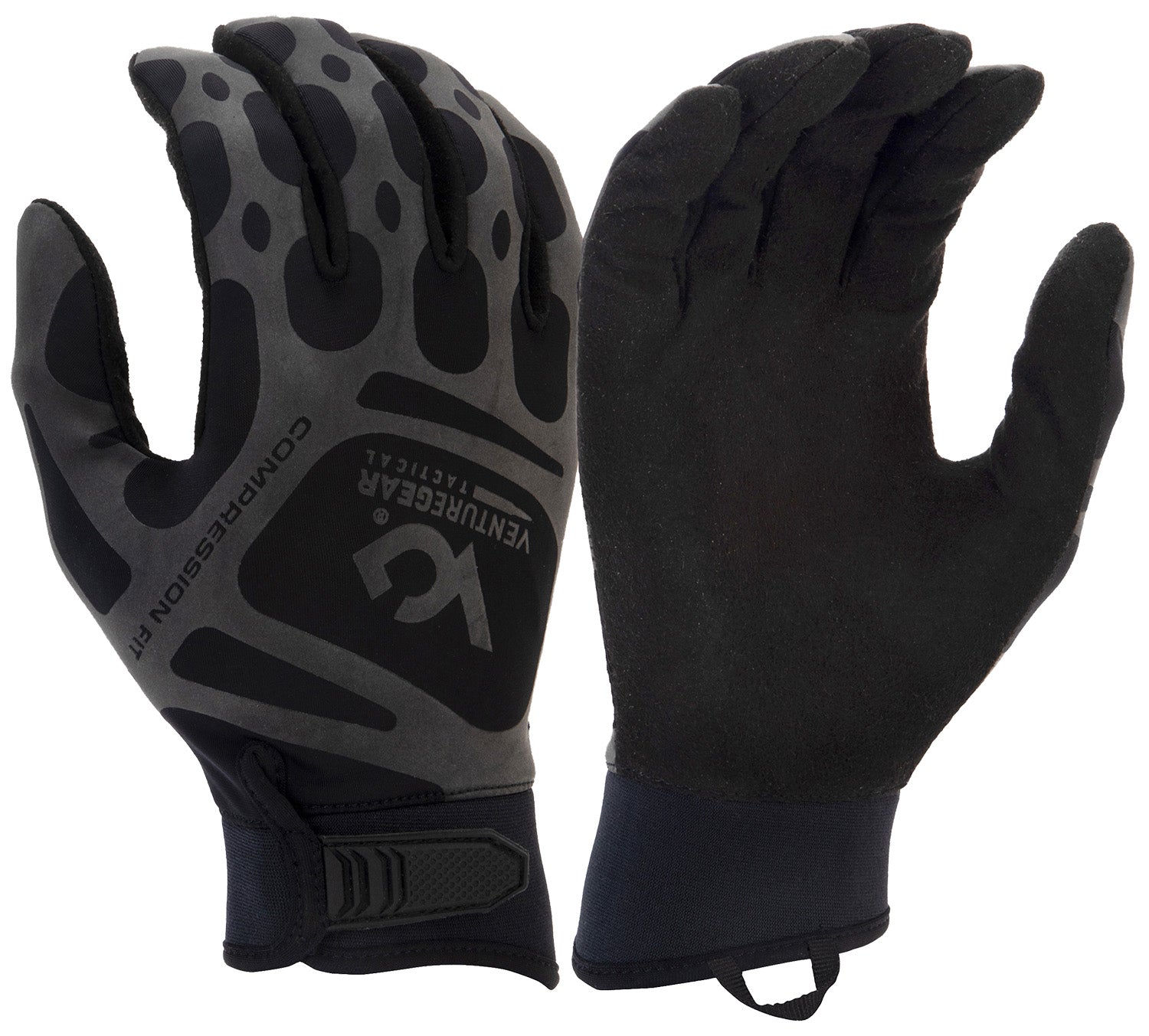 Pyramex Venture Gear VGTG10BL Black Synthetic Leather Compression Gloves Large