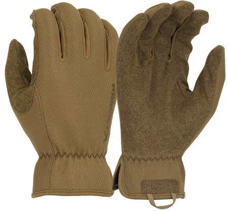 Pyramex VGTG20TM Tactical Operator Gloves Medium-Duty Tan Faux Leather Medium