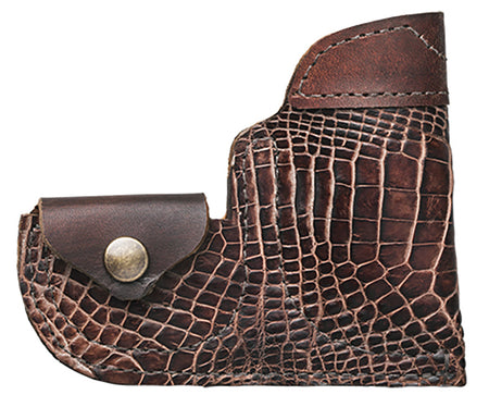 NAA ITP Brown Gator Skin Holster with Metal Clip