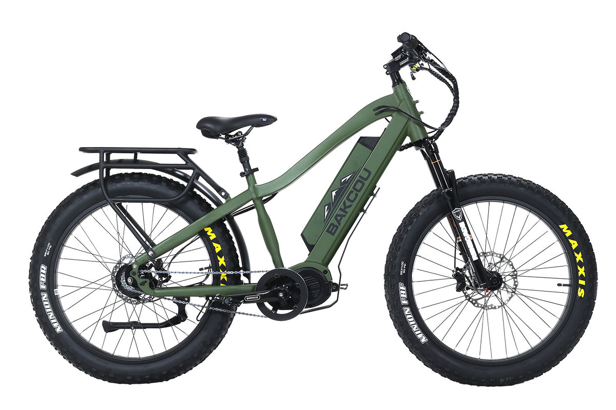 Bakcou Mule Jager E-Bike Army Green 18" Frame with Rohloff 500/14 Speed Hub and Bafang M620 Ultra Mid-Drive Motor