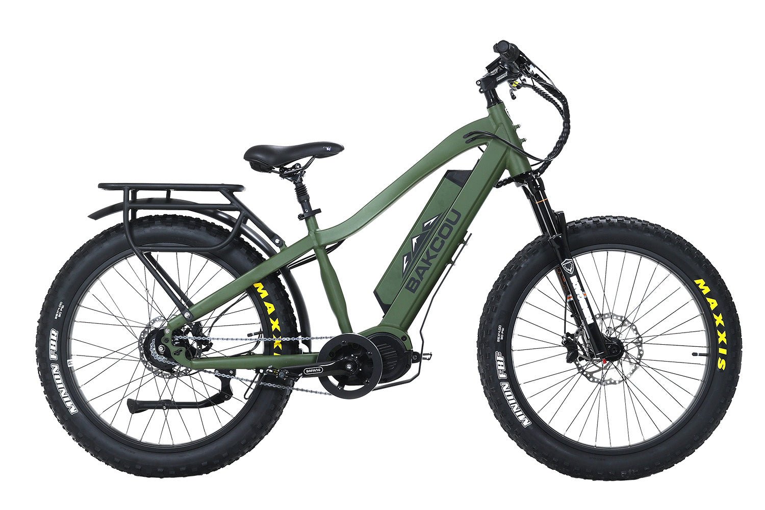 Bakcou Mule Jager E-Bike Army Green 18" Frame with Rohloff 500/14 Speed Hub and Bafang M620 Ultra Mid-Drive Motor