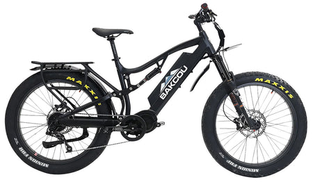 Bakcou BS17BB25 Storm 25 Full-Suspension Fat Tire Electric Bike Matte Black 17" Sram 9-Speed Bafang Ultra Motor