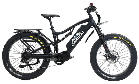 Bakcou BS19BB25 Storm 25 Electric Fat Bike Matte Black 19" Stand Over 30.50" Sram 9-Speed Bafang Ultra Motor