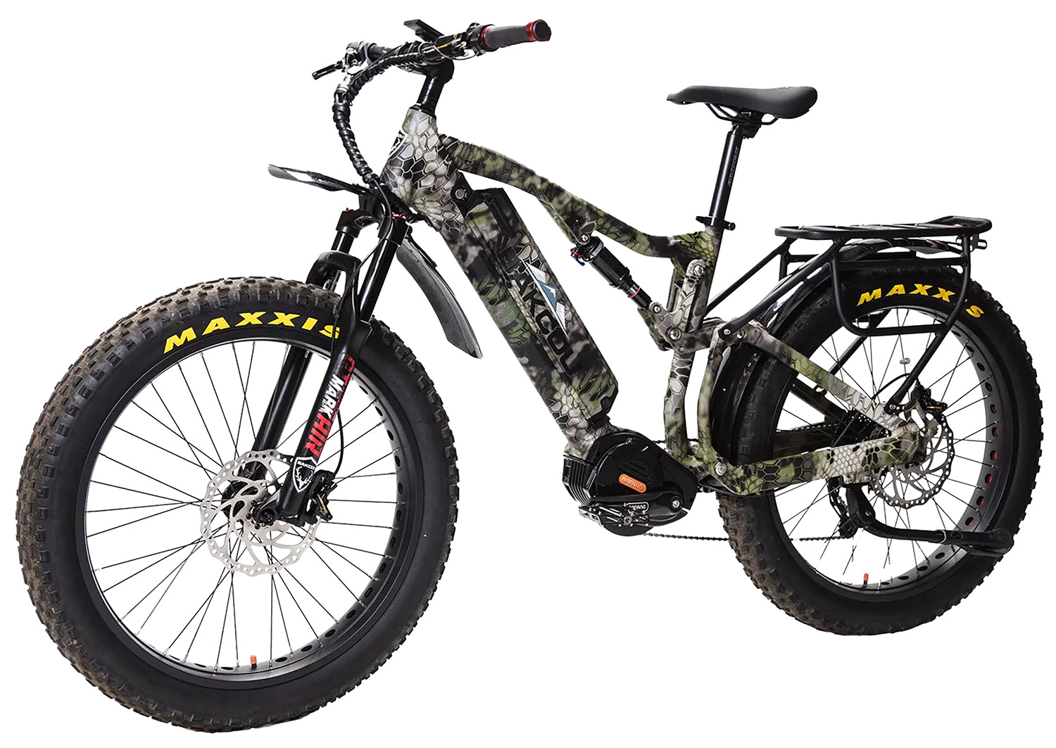 Bakcou BS19KRYB25 Storm 25 Electric Fat Bike Kryptek Altitude 19" Stand Over 30.50" Sram 9-Speed Bafang Ultra Motor