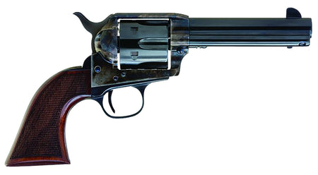 Cimarron Arizona Ranger AR410 .45 Colt 6-Shot Revolver, 4.75" Engraved Blued Barrel, Case Hardened Frame, Checkered Walnut Grip
