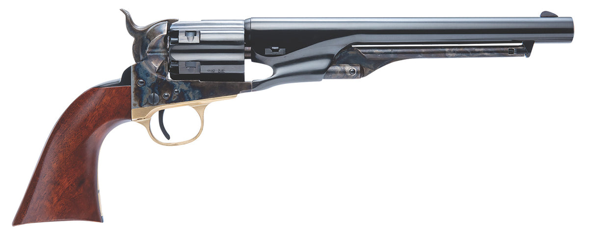 Cimarron CA041 1860 Army .44 Cal 6-Shot 8in Blued Round Barrel, Color Case Frame, Walnut Grip Revolver