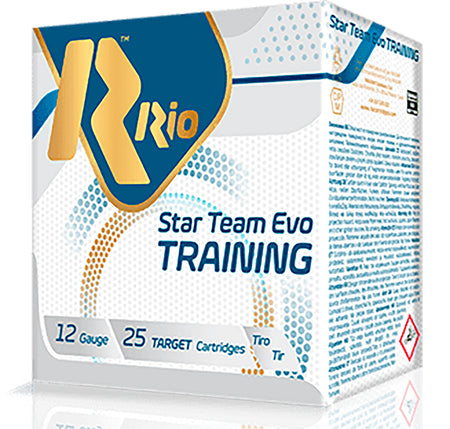 Rio Ammunition 12 Gauge Shotgun Shells Star Team Evo Target #8 1-1/8 oz 2.75 in