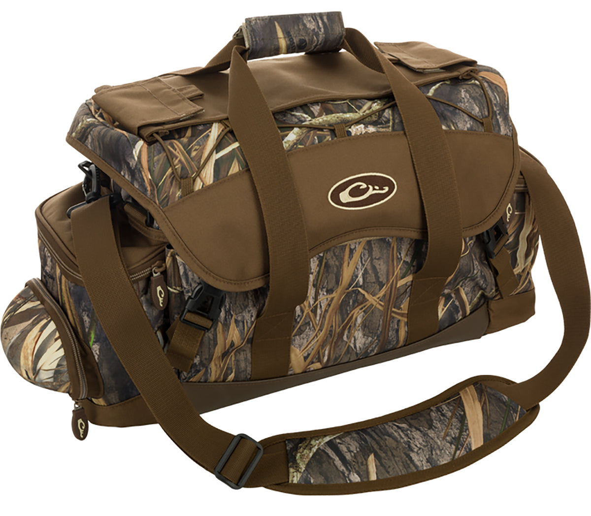 Drake Waterfowl DA2020022 Blind Bag Refuge HD-2 Mossy Oak Bottomland Heavy Duty Nylon Duffle Style