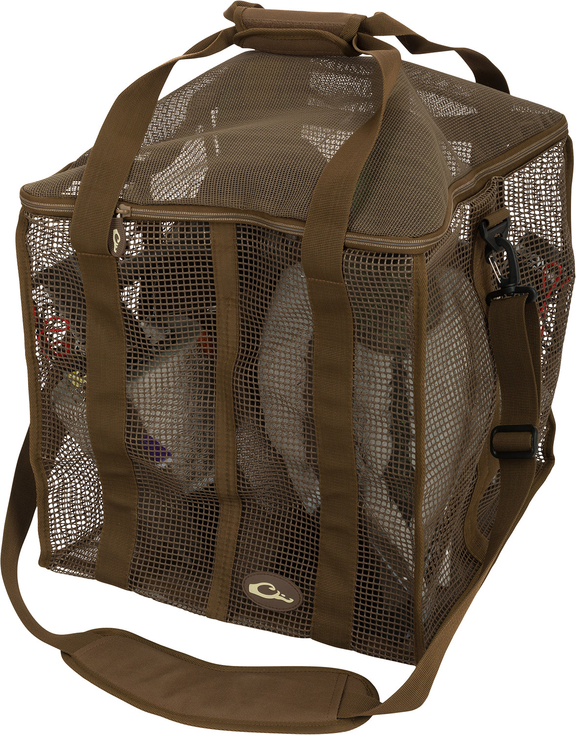 Drake Waterfowl 4-Slot Motion Floater Decoy Bag, Brown Vinyl-Coated Mesh