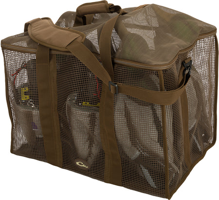 Drake Waterfowl 6-Slot Motion Floater Decoy Bag, Brown Vinyl-Coated Mesh