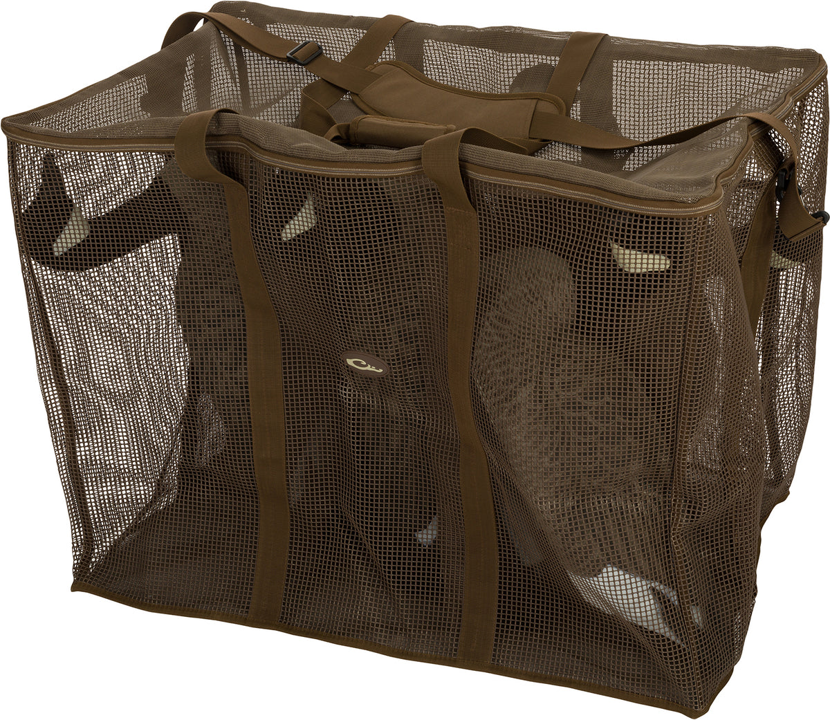 Drake Waterfowl 6-Slot Goose Floater Decoy Bag, Brown Vinyl-Coated Mesh