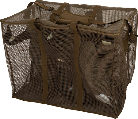 Drake Waterfowl 6-Slot Goose Floater Decoy Bag, Brown Vinyl-Coated Mesh