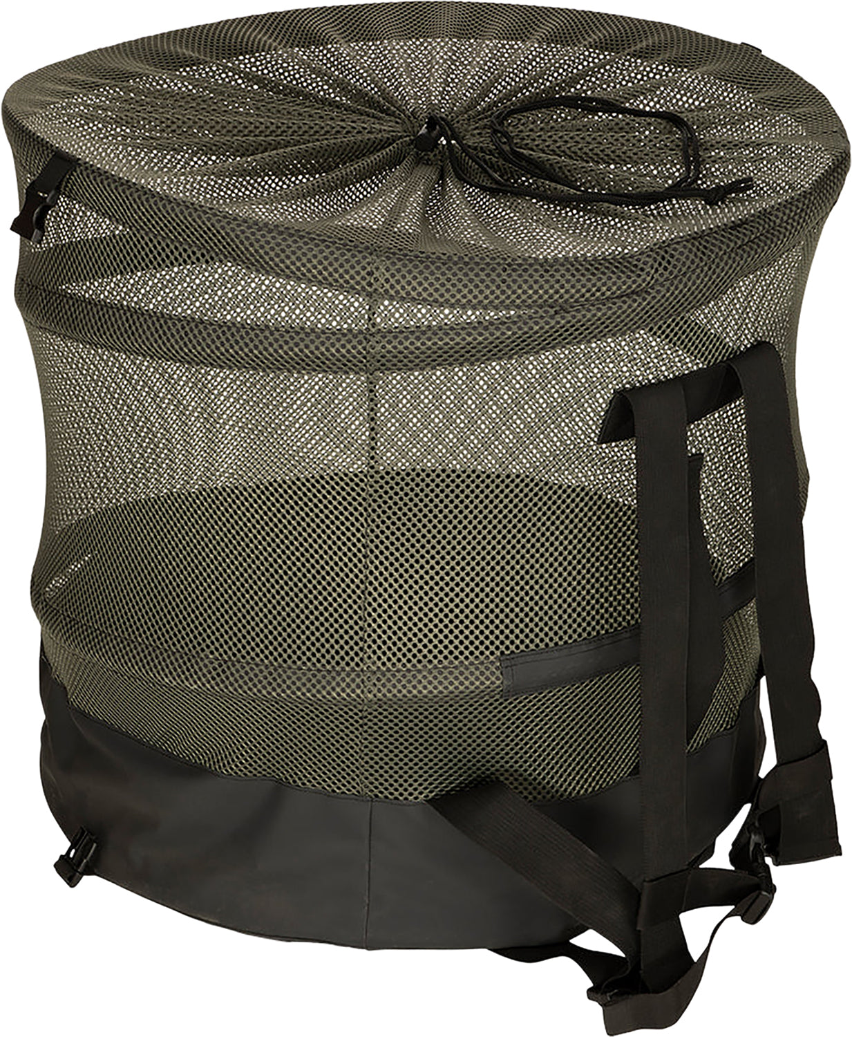Drake Waterfowl Large Olive Mesh Decoy Bag with Spiral Coil Spring Stand-Up Design