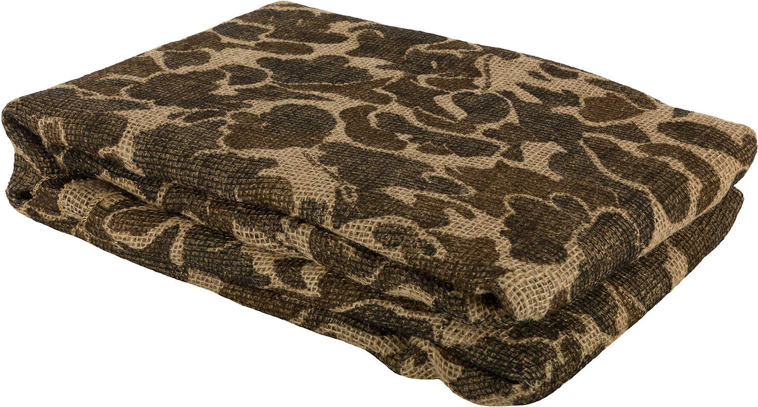 Drake Waterfowl DA1200016 Burlap Blanket Old School Camo 4'x12' Hunting Concealment