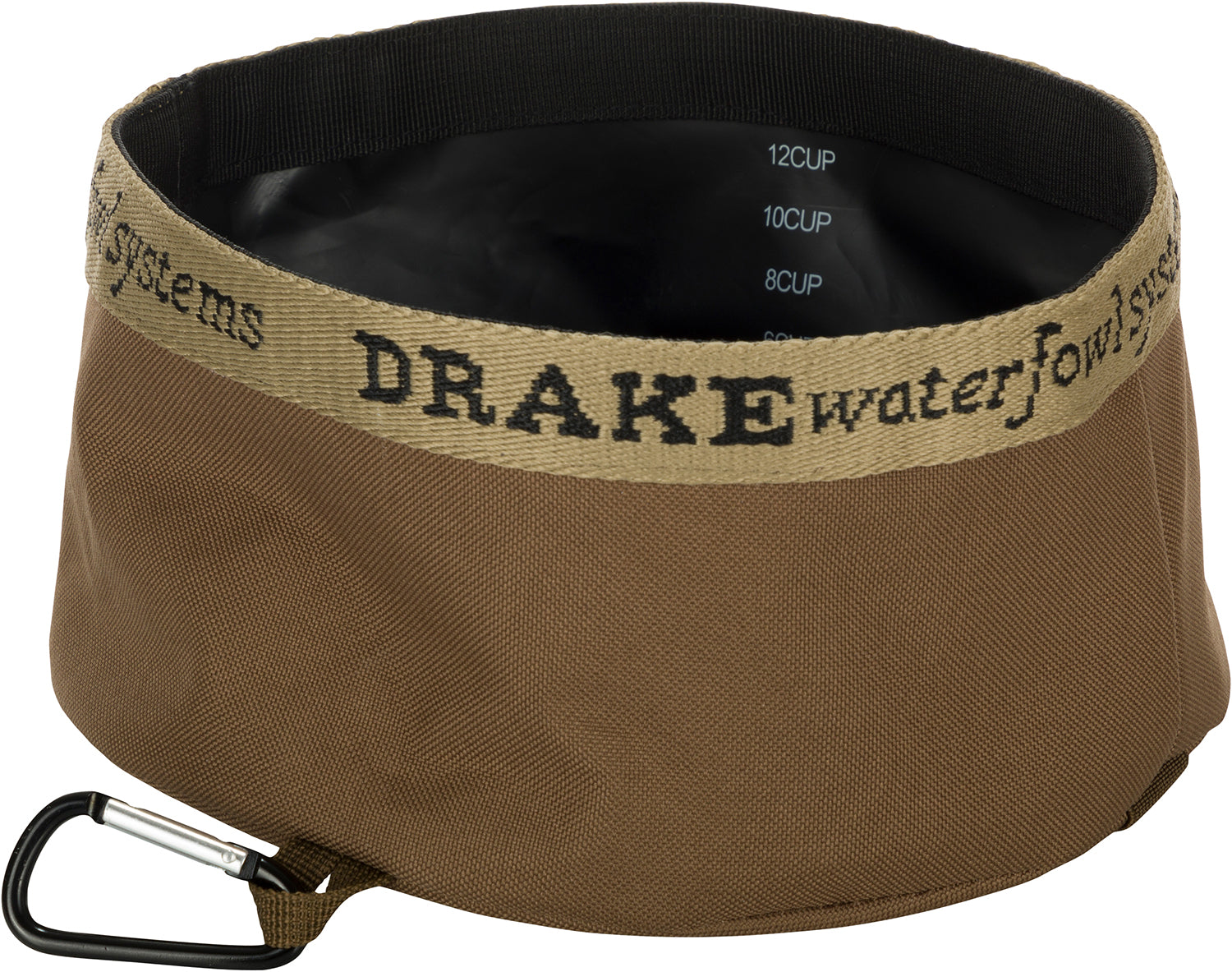 Drake Waterfowl GD8100BRN Brown 600D Polyester Gun Dog Travel Food and Water Bowl