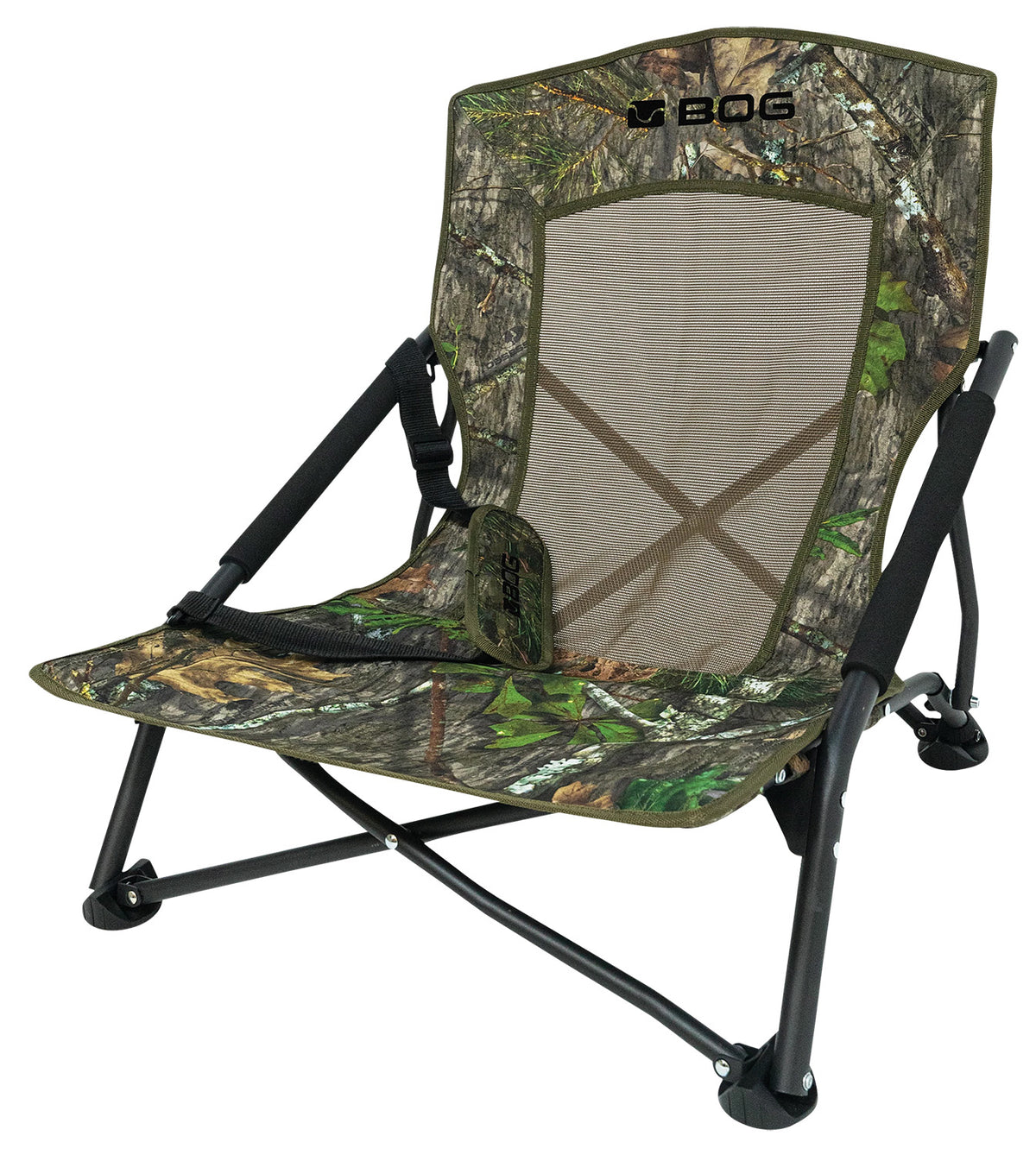 Bog-Pod Snood Low Profile Turkey Hunting Chair Mossy Oak Camo Steel 300lb Capacity