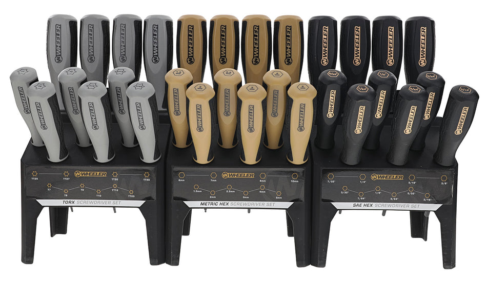 Wheeler 30 Pc Hex and Torx Benchtop Gunsmithing Screwdriver Set