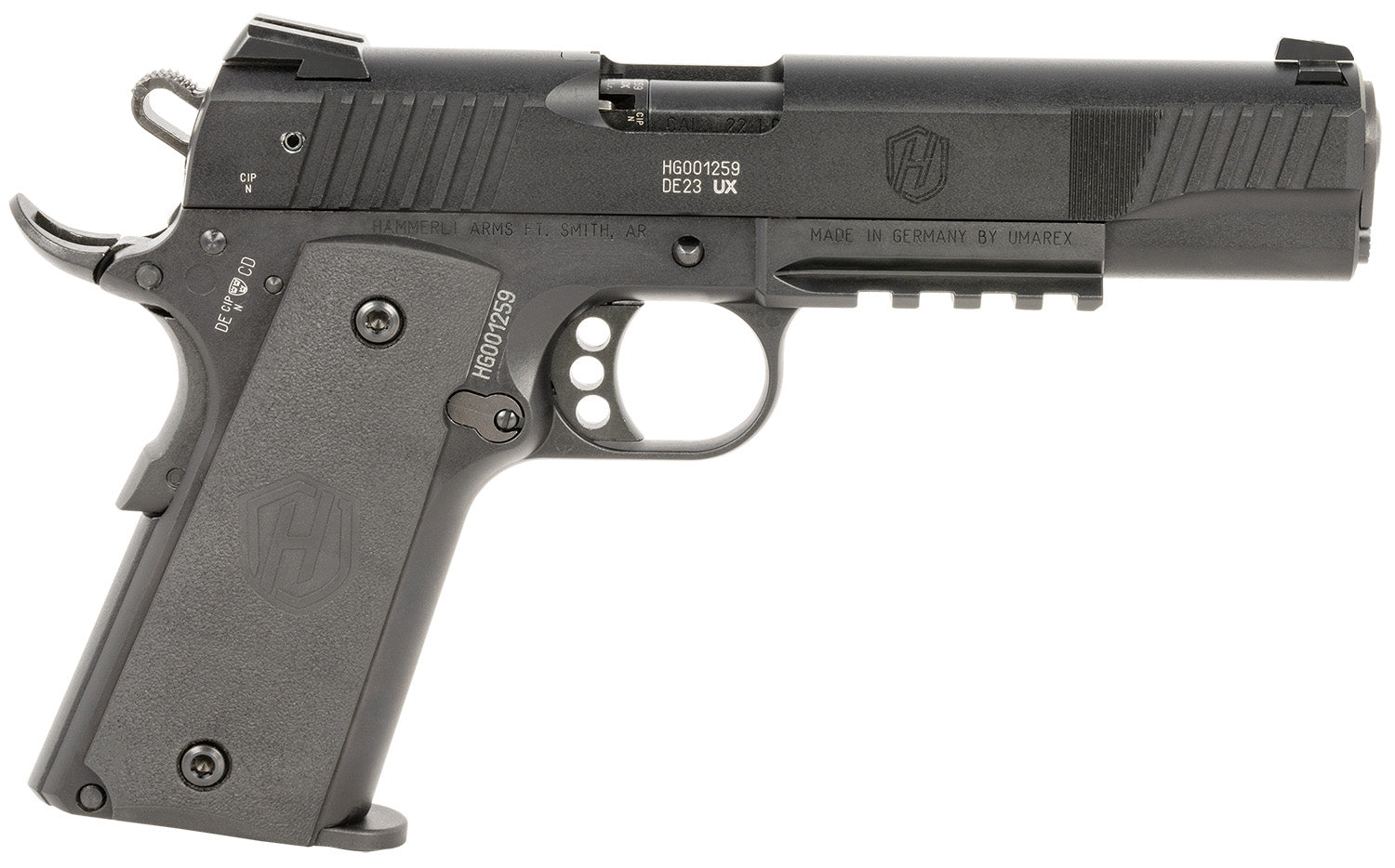 Hammerli Forge H1 Full-Size .22 LR Pistol, 12+1, 5" Threaded Barrel, Black Cerakote Slide