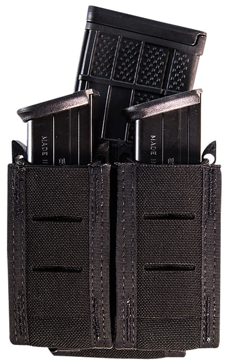 High Speed Gear TACO Duty Double Pistol Magazine Pouch Black Nylon MOLLE Belt 41PT02BK