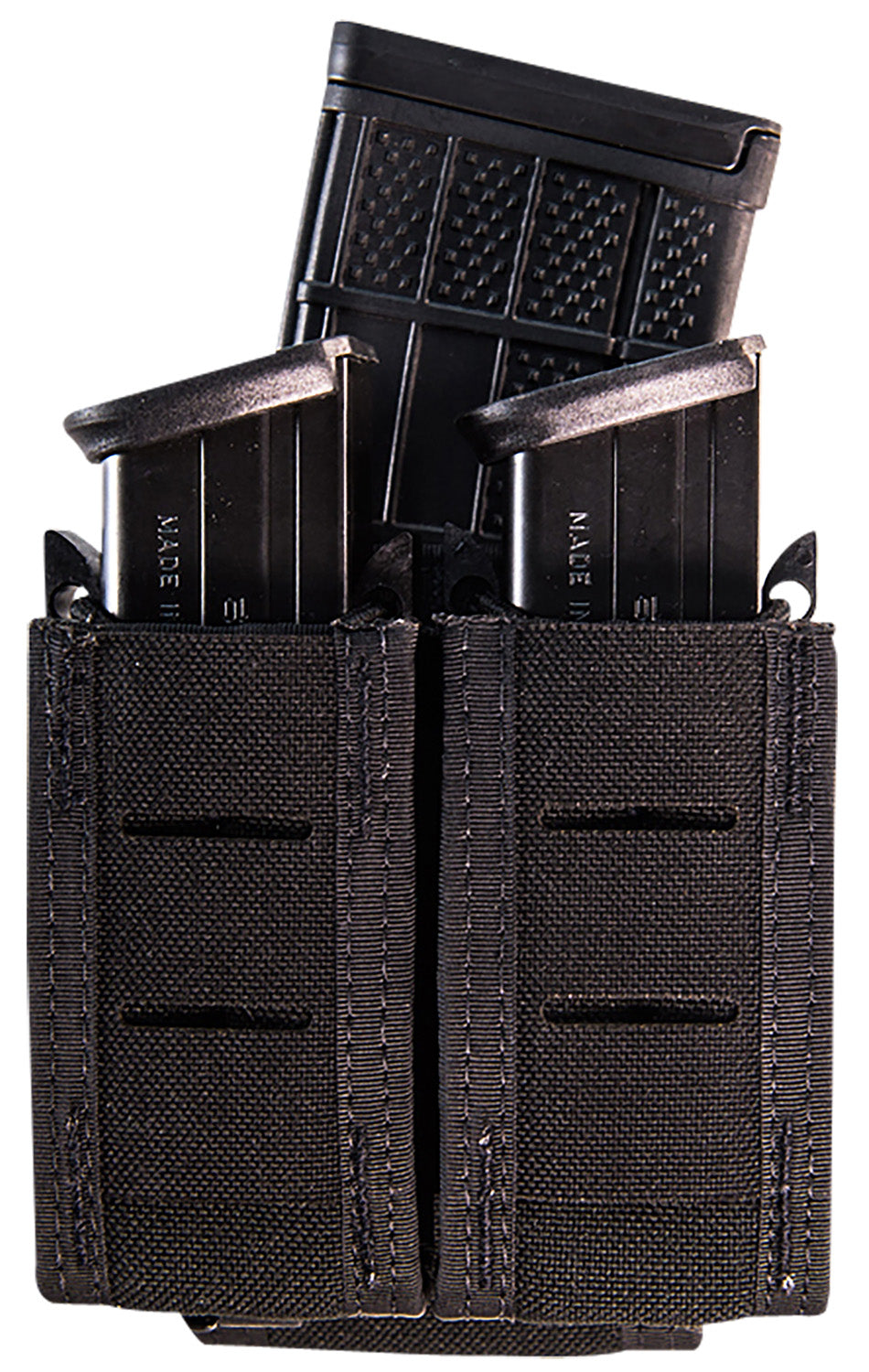 High Speed Gear TACO Duty Double Pistol Magazine Pouch Black Nylon MOLLE Belt 41PT02BK