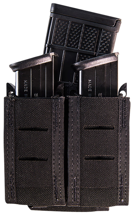 High Speed Gear 41TP02BK Duty Double TACO 2 Pistol/1 Rifle Mag Pouch Black Nylon MOLLE