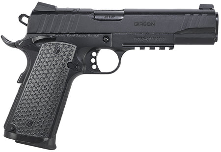 EAA Girsan MC1911 S Influencer Full Size 45 ACP 8+1 5" Pistol - Blued Barrel, Optic Ready Slide & Frame, Black Grip