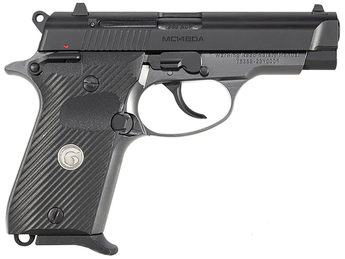 Girsan 390817 MC14BDA 380 ACP 13+1 3.80" Black Steel Barrel, Black Serrated Steel Slide, Stainless Aluminum Frame w/Beavertail, Black Polymer Grip