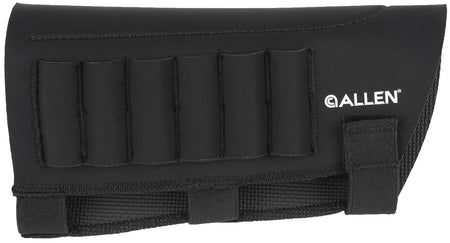 Allen Mesa Buttstock Cartridge Carrier, 6-Round, .223 to 300 Win Magnum, Neoprene, Black